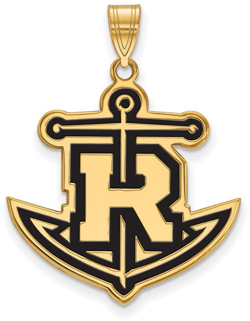 Gold Plated Sterling Silver Rollins College XL Enamel Pendant by LogoArt