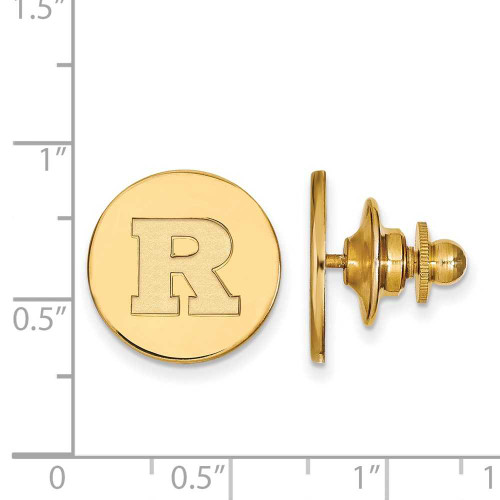Image of Gold Plated Sterling Silver Rutgers Lapel Pin by LogoArt