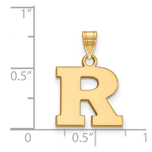 Image of Gold Plated Sterling Silver Rutgers Small Pendant by LogoArt