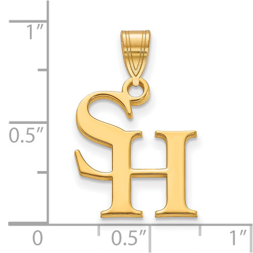 Gold Plated Sterling Silver Sam Houston State University Medium LogoArt Pendant