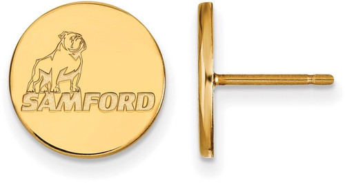 Gold Plated Sterling Silver Samford University Small Post Earrings by LogoArt