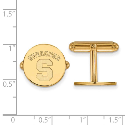 Image of Gold Plated Sterling Silver Syracuse University Cuff Links by LogoArt