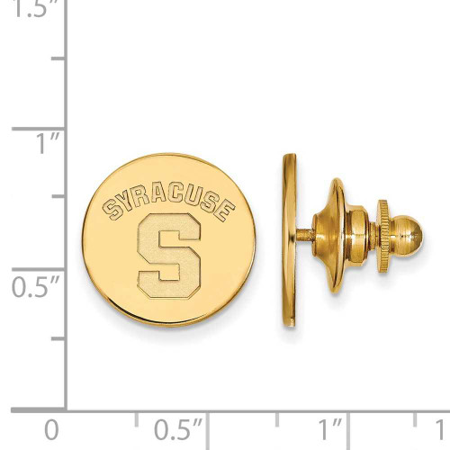 Image of Gold Plated Sterling Silver Syracuse University Lapel Pin by LogoArt