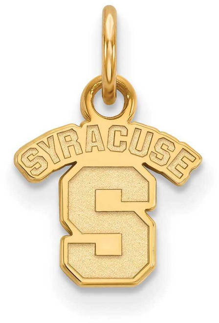 Image of Gold Plated Sterling Silver Syracuse University X-Small Pendant LogoArt GP001SYU