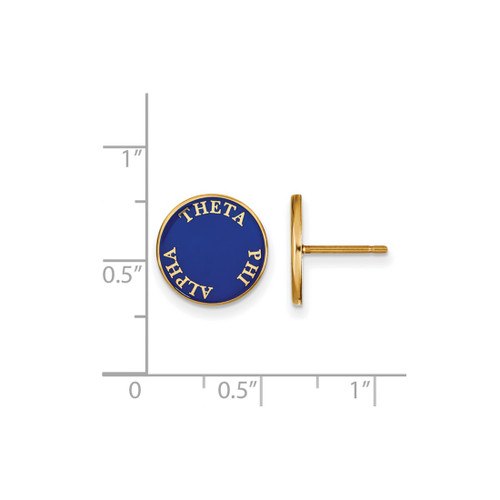 Gold Plated Sterling Silver Theta Phi Alpha Post Earrings by LogoArt GP019TPA