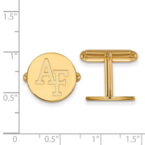 Gold Plated Sterling Silver United States Air Force Academy Cuff Links LogoArt