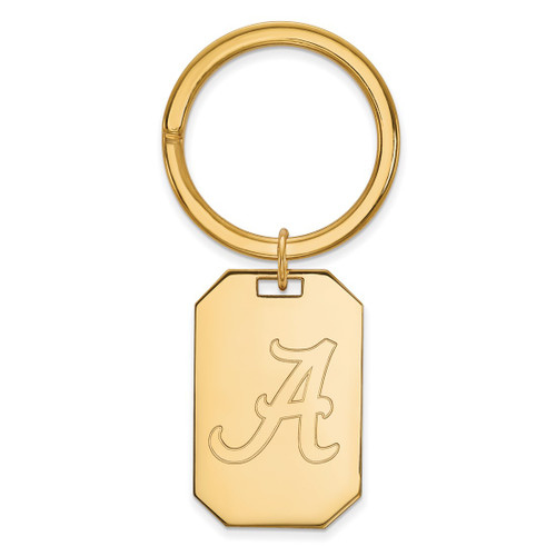 Gold Plated Sterling Silver University of Alabama Key Chain by LogoArt
