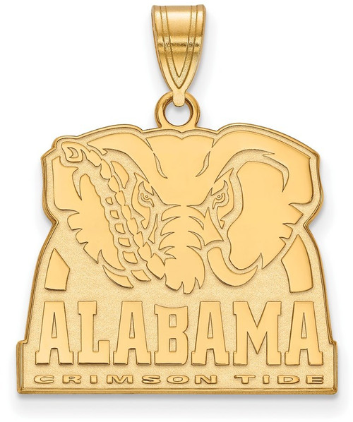 Gold Plated Sterling Silver University of Alabama Large Pendant LogoArt GP063UAL