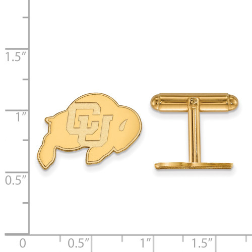 Gold Plated Sterling Silver University of Colorado Cuff Links by LogoArt