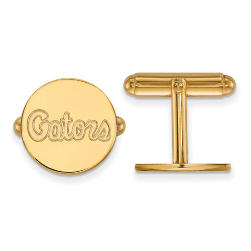 Gold Plated Sterling Silver University of Florida Cuff Links by LogoArt GP083UFL