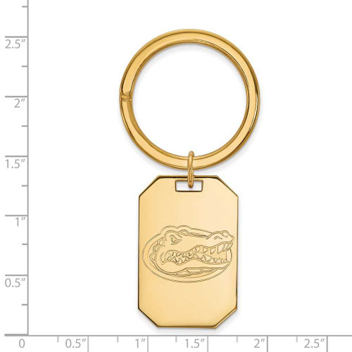 Image of Gold Plated Sterling Silver University of Florida Key Chain by LogoArt