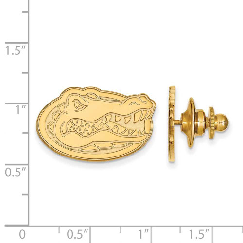 Image of Gold Plated Sterling Silver University of Florida Lapel Pin by LogoArt GP011UFL