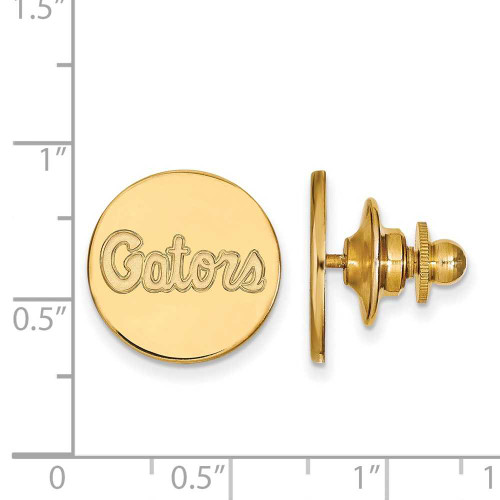 Image of Gold Plated Sterling Silver University of Florida Lapel Pin by LogoArt GP084UFL