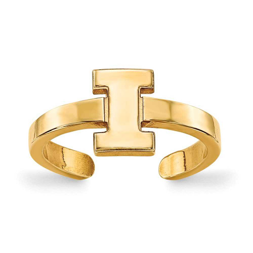 Image of Gold Plated Sterling Silver University of Illinois Toe Ring by LogoArt