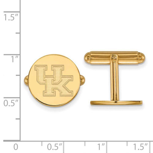 Image of Gold Plated Sterling Silver University of Kentucky Cuff Links by LogoArt GP012UK