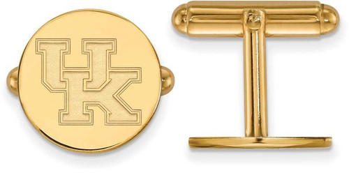Image of Gold Plated Sterling Silver University of Kentucky Cuff Links by LogoArt GP012UK