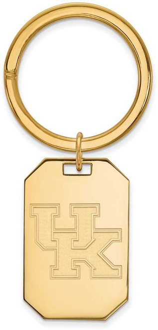 Image of Gold Plated Sterling Silver University of Kentucky Key Chain by LogoArt