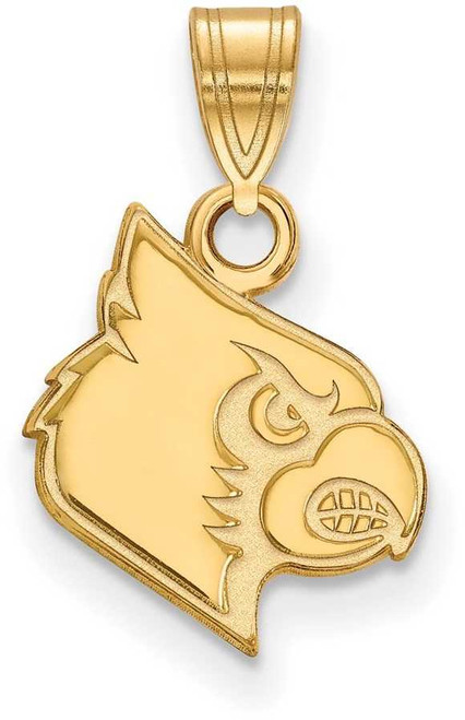 Image of Gold Plated Sterling Silver University of Louisville Sm Pendant LogoArt GP040UL