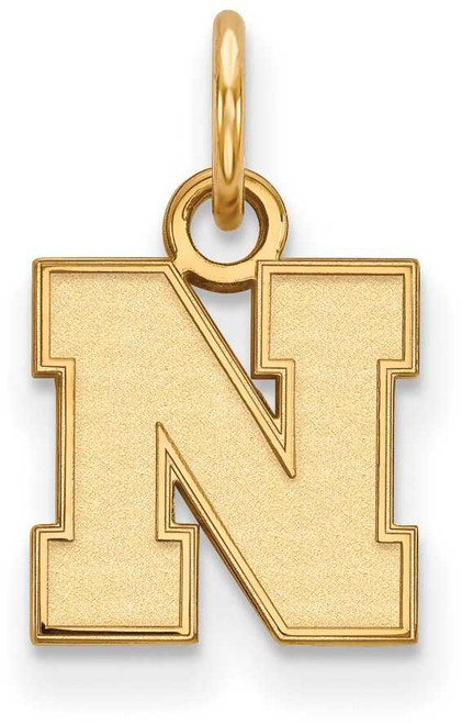 Image of Gold Plated Sterling Silver University of Nebraska XSmall Pendant LogoArt GP083