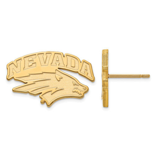 Gold Plated Sterling Silver University of Nevada Small Post Earrings by LogoArt