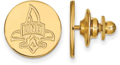 Image of Gold Plated Sterling Silver University of New Orleans Lapel Pin by LogoArt