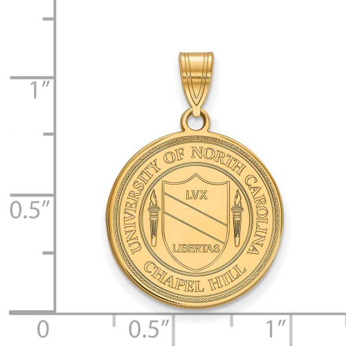 Image of Gold Plated Sterling Silver University of North Carolina Large Pendant LogoArt