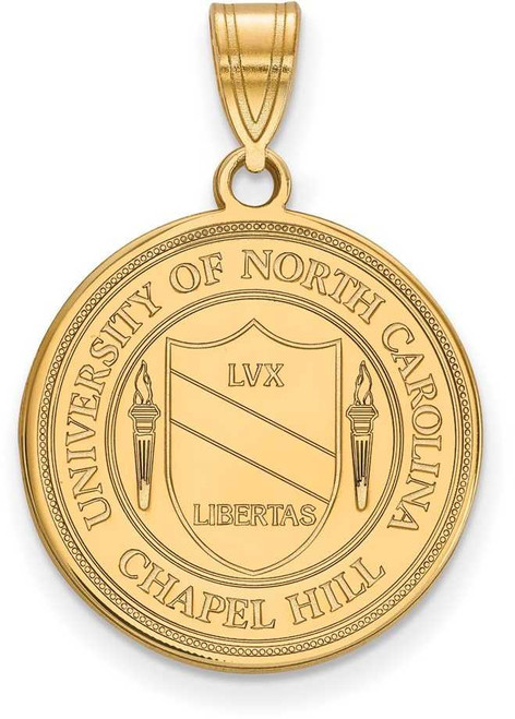 Image of Gold Plated Sterling Silver University of North Carolina Large Pendant LogoArt