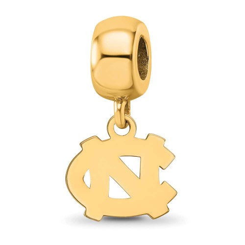 Image of Gold Plated Sterling Silver University of North Carolina X-Small Bead by LogoArt
