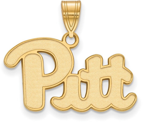 Gold Plated Sterling Silver University of Pittsburgh Med Pendant LogoArt GP003