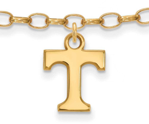 Image of Gold Plated Sterling Silver University of Tennessee Anklet by LogoArt