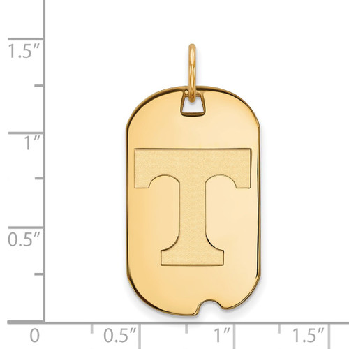 Gold Plated Sterling Silver University of Tennessee Small Dog Tag by LogoArt