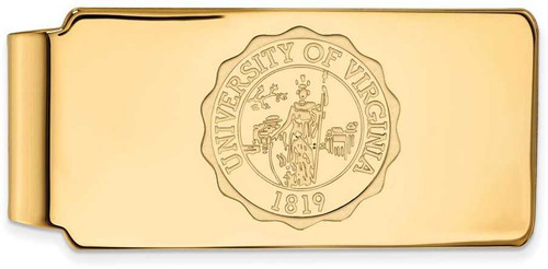Image of Gold Plated Sterling Silver University of Virginia Money Clip Crest by LogoArt