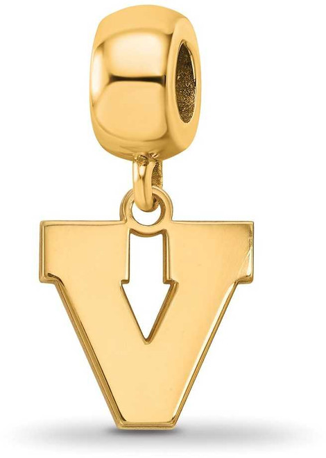 Image of Gold Plated Sterling Silver University of Virginia Sm Dangle Bead LogoArt GP061