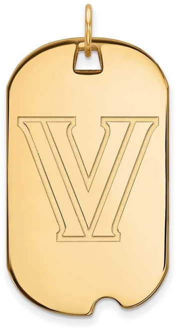Image of Gold Plated Sterling Silver Villanova University Large Dog Tag by LogoArt