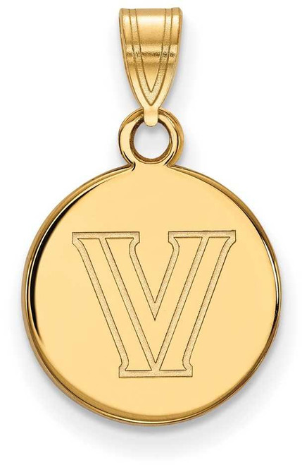 Image of Gold Plated Sterling Silver Villanova University Small Disc Pendant by LogoArt