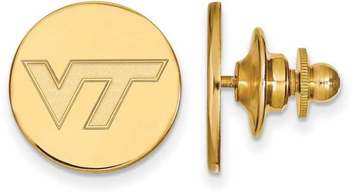 Image of Gold Plated Sterling Silver Virginia Tech Lapel Pin by LogoArt