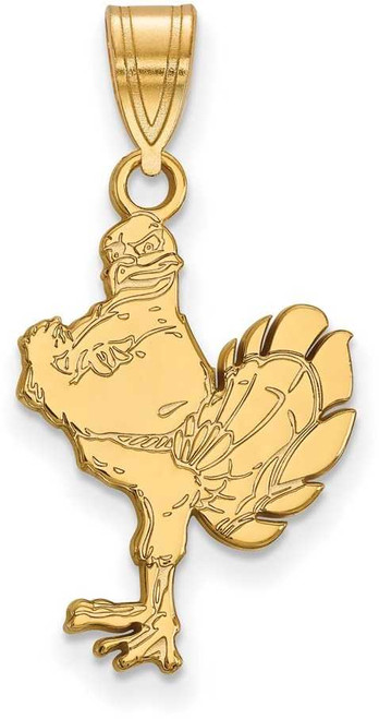 Image of Gold Plated Sterling Silver Virginia Tech Large Pendant by LogoArt (GP044VTE)