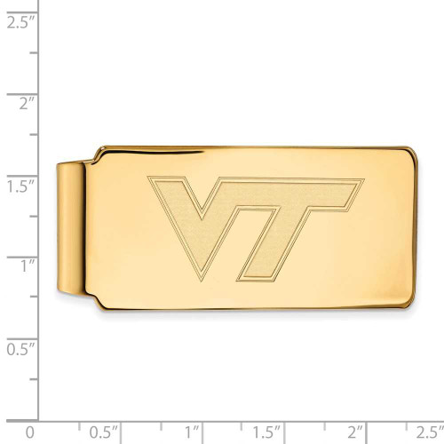 Image of Gold Plated Sterling Silver Virginia Tech Money Clip by LogoArt