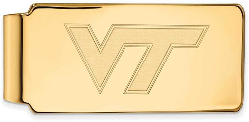 Image of Gold Plated Sterling Silver Virginia Tech Money Clip by LogoArt