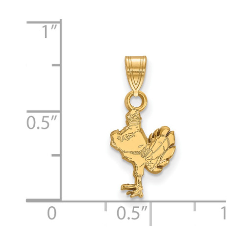 Gold Plated Sterling Silver Virginia Tech Small Pendant by LogoArt (GP042VTE)
