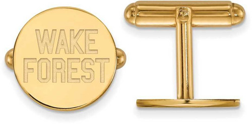 Image of Gold Plated Sterling Silver Wake Forest University Cuff Links LogoArt (GP065WFU)