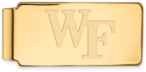 Gold Plated Sterling Silver Wake Forest University Money Clip by LogoArt