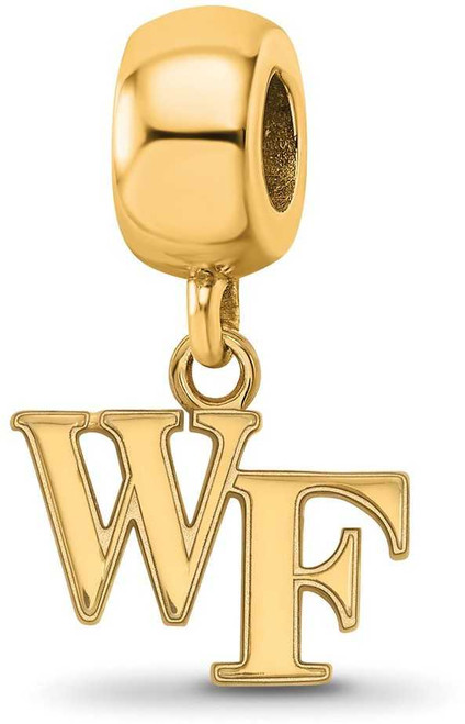 Image of Gold Plated Sterling Silver Wake Forest University XSmall Bead LogoArt GP029WFU