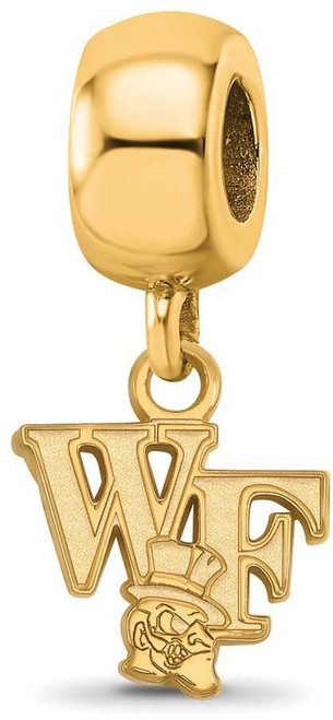 Image of Gold Plated Sterling Silver Wake Forest University XSmall Bead LogoArt GP053WFU