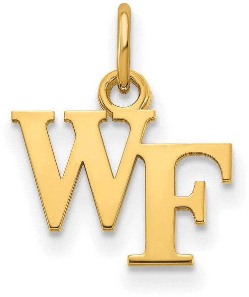 Image of Gold Plated Sterling Silver Wake Forest University X-Small Pendant by LogoArt