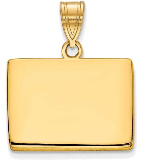 Image of Gold Plated Sterling Silver Wyoming WY State Pendant