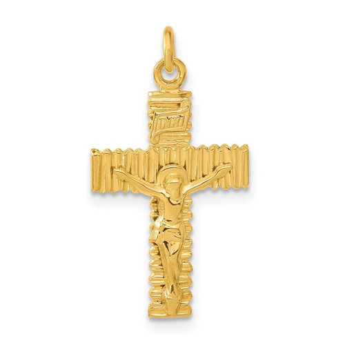 Image of Gold-plated Sterling Silver Crucifix Charm