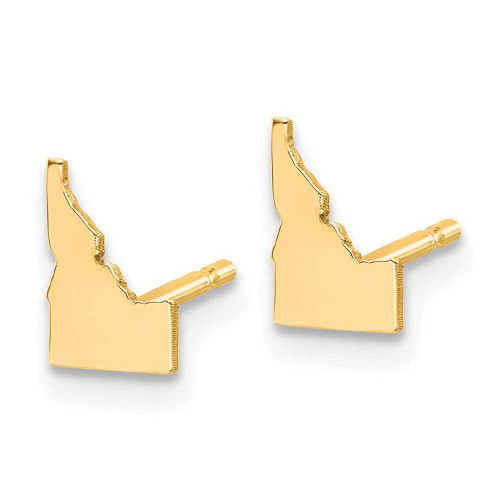 Image of 8.69mm Gold-Plated Sterling Silver Idaho ID Small State Stud Earrings