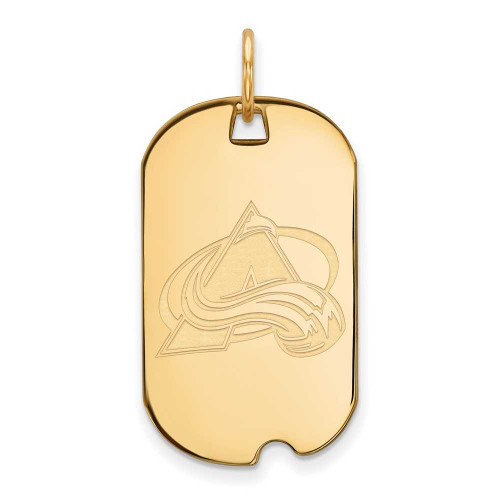 Image of Gold-Plated Sterling Silver NHL LogoArt Colorado Avalanche Small Dog Tag Pendant