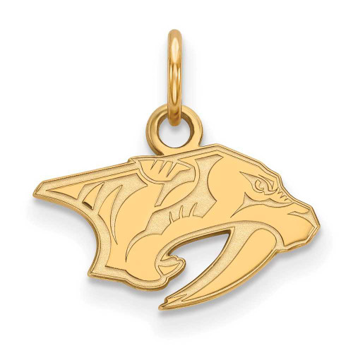 Image of Gold-Plated Sterling Silver NHL LogoArt Nashville Predators XS Pendant